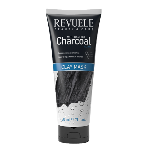 REVUELE CLAY MASK WITH BAMBOO CHARCOAL & ZINC 80ml