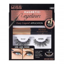 KISS MAGNETIC Eyeliner/Eyelash KIT 01 - TEMPT - Комплет магнетни трепки + ајлајнер