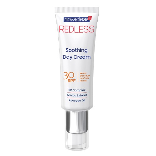 NOVACLEAR REDLESS Soothing Day Cream- SPF-30- Смирувачки хидратантен дневен крем за лице со СПФ-30